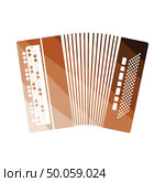 Accordion icon. Flat color design. Vector illustration. Стоковая иллюстрация, агентство Ingram Publishing / Фотобанк Лори