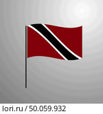 Trinidad and tobago waving Flag. Стоковая иллюстрация, агентство Ingram Publishing / Фотобанк Лори