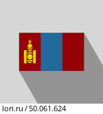 Mongolia flag Long Shadow design vector. Стоковая иллюстрация, агентство Ingram Publishing / Фотобанк Лори