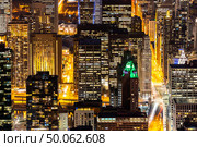 Aerial view of Chicago Skylines building at Chicago downtown in Chicago City Illinois USA. Looking to the south of Chicago. Стоковое фото, агентство Ingram Publishing / Фотобанк Лори