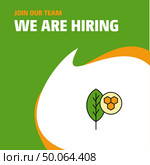 Join Our Team. Busienss Company Leaf  We Are Hiring Poster Callout Design. Vector background. Стоковая иллюстрация, агентство Ingram Publishing / Фотобанк Лори