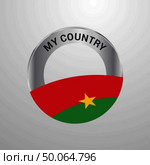 Burkina Faso My Country Flag badge. Стоковая иллюстрация, агентство Ingram Publishing / Фотобанк Лори