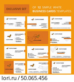 Set of 12 Sparrow Creative Busienss Card Template. Editable Creative logo and Visiting card background. Стоковая иллюстрация, агентство Ingram Publishing / Фотобанк Лори