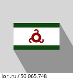 Ingushetia flag Long Shadow design vector. Стоковая иллюстрация, агентство Ingram Publishing / Фотобанк Лори