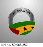 Sao Tome and Principe My Country Flag badge. Стоковая иллюстрация, агентство Ingram Publishing / Фотобанк Лори
