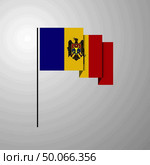 Moldova waving Flag creative background. Стоковая иллюстрация, агентство Ingram Publishing / Фотобанк Лори
