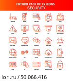 Orange Futuro 25 Security  Icon Set. Стоковая иллюстрация, агентство Ingram Publishing / Фотобанк Лори
