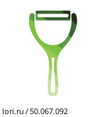 Vegetable peeler icon. Flat color design. Vector illustration. Стоковое фото, агентство Ingram Publishing / Фотобанк Лори