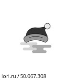Santa clause cap Web Icon. Flat Line Filled Gray Icon Vector. Стоковая иллюстрация, агентство Ingram Publishing / Фотобанк Лори
