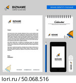 Ringing bell  Business Letterhead, Calendar 2019 and Mobile app design vector template. Стоковая иллюстрация, агентство Ingram Publishing / Фотобанк Лори
