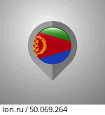 Map Navigation pointer with Eritrea flag design vector. Стоковая иллюстрация, агентство Ingram Publishing / Фотобанк Лори