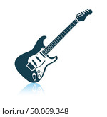 Electric guitar icon. Shadow reflection design. Vector illustration. Стоковая иллюстрация, агентство Ingram Publishing / Фотобанк Лори