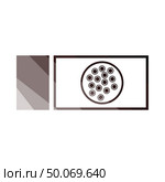 Bacterium glass icon. Flat color design. Vector illustration. Стоковая иллюстрация, агентство Ingram Publishing / Фотобанк Лори