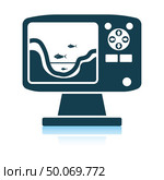 Icon of echo sounder  . Shadow reflection design. Vector illustration. Стоковое фото, агентство Ingram Publishing / Фотобанк Лори