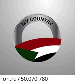 Sudan My Country Flag badge. Стоковая иллюстрация, агентство Ingram Publishing / Фотобанк Лори