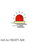Flat Siren Icon. Vector. Стоковая иллюстрация, агентство Ingram Publishing / Фотобанк Лори