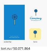 Lollypop Company Logo App Icon and Splash Page Design. Creative Business App Design Elements. Стоковая иллюстрация, агентство Ingram Publishing / Фотобанк Лори