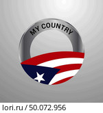 Puerto Rico My Country Flag badge. Стоковая иллюстрация, агентство Ingram Publishing / Фотобанк Лори