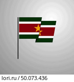 Suriname waving Flag design vector. Стоковая иллюстрация, агентство Ingram Publishing / Фотобанк Лори
