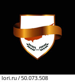 Cyprus flag Golden badge design vector. Стоковая иллюстрация, агентство Ingram Publishing / Фотобанк Лори