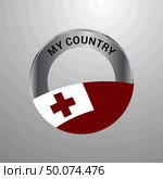 Tonga My Country Flag badge. Стоковая иллюстрация, агентство Ingram Publishing / Фотобанк Лори