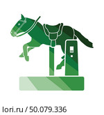 Horse machine icon. Flat color design. Vector illustration. Стоковое фото, агентство Ingram Publishing / Фотобанк Лори