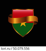 Burkina Faso flag Golden badge design vector. Стоковая иллюстрация, агентство Ingram Publishing / Фотобанк Лори