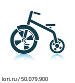 Baby trike icon. Shadow reflection design. Vector illustration. Стоковая иллюстрация, агентство Ingram Publishing / Фотобанк Лори