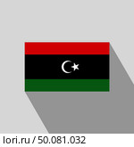 Libya flag Long Shadow design vector. Стоковая иллюстрация, агентство Ingram Publishing / Фотобанк Лори