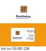 Flat Boundary  Logo and Visiting Card Template. Busienss Concept Logo Design. Стоковая иллюстрация, агентство Ingram Publishing / Фотобанк Лори