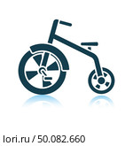Baby trike icon. Shadow reflection design. Vector illustration. Стоковое фото, агентство Ingram Publishing / Фотобанк Лори