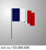 France waving Flag creative background. Стоковая иллюстрация, агентство Ingram Publishing / Фотобанк Лори