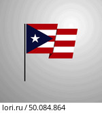 Puerto Rico waving Flag design vector. Стоковая иллюстрация, агентство Ingram Publishing / Фотобанк Лори