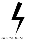 Lightning bolt Electric power Flash thunderbolt icon black color vector illustration flat style simple image. Стоковая иллюстрация, агентство Ingram Publishing / Фотобанк Лори