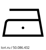 Ironing is allowed low slow temperature to one hundred and ten 110 degrees Clothes care symbols Washing concept Laundry sign icon black color vector illustration flat style simple image. Стоковая иллюстрация, агентство Ingram Publishing / Фотобанк Лори