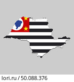 Map with national flag. Стоковая иллюстрация, иллюстратор Максим Гребешков / Фотобанк Лори