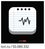 Ecg icon - Free vector icon. Стоковая иллюстрация, агентство Ingram Publishing / Фотобанк Лори