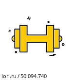 Dumbell icon design vector. Стоковая иллюстрация, агентство Ingram Publishing / Фотобанк Лори