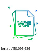 VCF file type  icon design vector. Стоковая иллюстрация, агентство Ingram Publishing / Фотобанк Лори