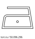 Ironing is allowed low slow temperature to one hundred and ten 110 degrees Clothes care symbols Washing concept Laundry sign icon outline black color vector illustration flat style simple image. Стоковая иллюстрация, агентство Ingram Publishing / Фотобанк Лори