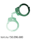 Handcuff Icon. Flat Color Ladder Design. Vector Illustration. Стоковое фото, агентство Ingram Publishing / Фотобанк Лори