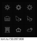 pointer , pointer help , pointer wait , home , building, ecology , sun , cloud , rain , weather , icon, vector, design,  flat,  collection, style, creative,  icons , sky , pointer , mouse , tree , enviroment , cloudy,icon, vector, design,  flat,  collection, style, creative,  icons. Стоковая иллюстрация, агентство Ingram Publishing / Фотобанк Лори