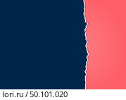 Abstract ripped dark blue and pink paper ragged edge with space for text. Vector illustration. Стоковая иллюстрация, агентство Ingram Publishing / Фотобанк Лори