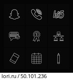 snapchat , viber , hi5 , message ,badge , network , eraser , celender , pencil , icons , flat , icon , set , vector , qualilty , design , collection , creative , social media , social , . Стоковая иллюстрация, агентство Ingram Publishing / Фотобанк Лори