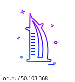 Dubai Burg-e-Khalifa mall icon design vector. Стоковая иллюстрация, агентство Ingram Publishing / Фотобанк Лори