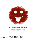 Emoji icon - Red WaterColor Circle Splash. Стоковая иллюстрация, агентство Ingram Publishing / Фотобанк Лори