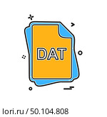 DAT file type icon design vector. Стоковая иллюстрация, агентство Ingram Publishing / Фотобанк Лори