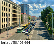 Центральные улицы Минска, Беларусь (2022 год). Редакционное фото, фотограф Иван Синайко / Фотобанк Лори
