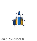 ammo bullet military round shoot icon vector design. Стоковая иллюстрация, агентство Ingram Publishing / Фотобанк Лори