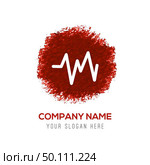 Ecg icon - Red WaterColor Circle Splash. Стоковая иллюстрация, агентство Ingram Publishing / Фотобанк Лори